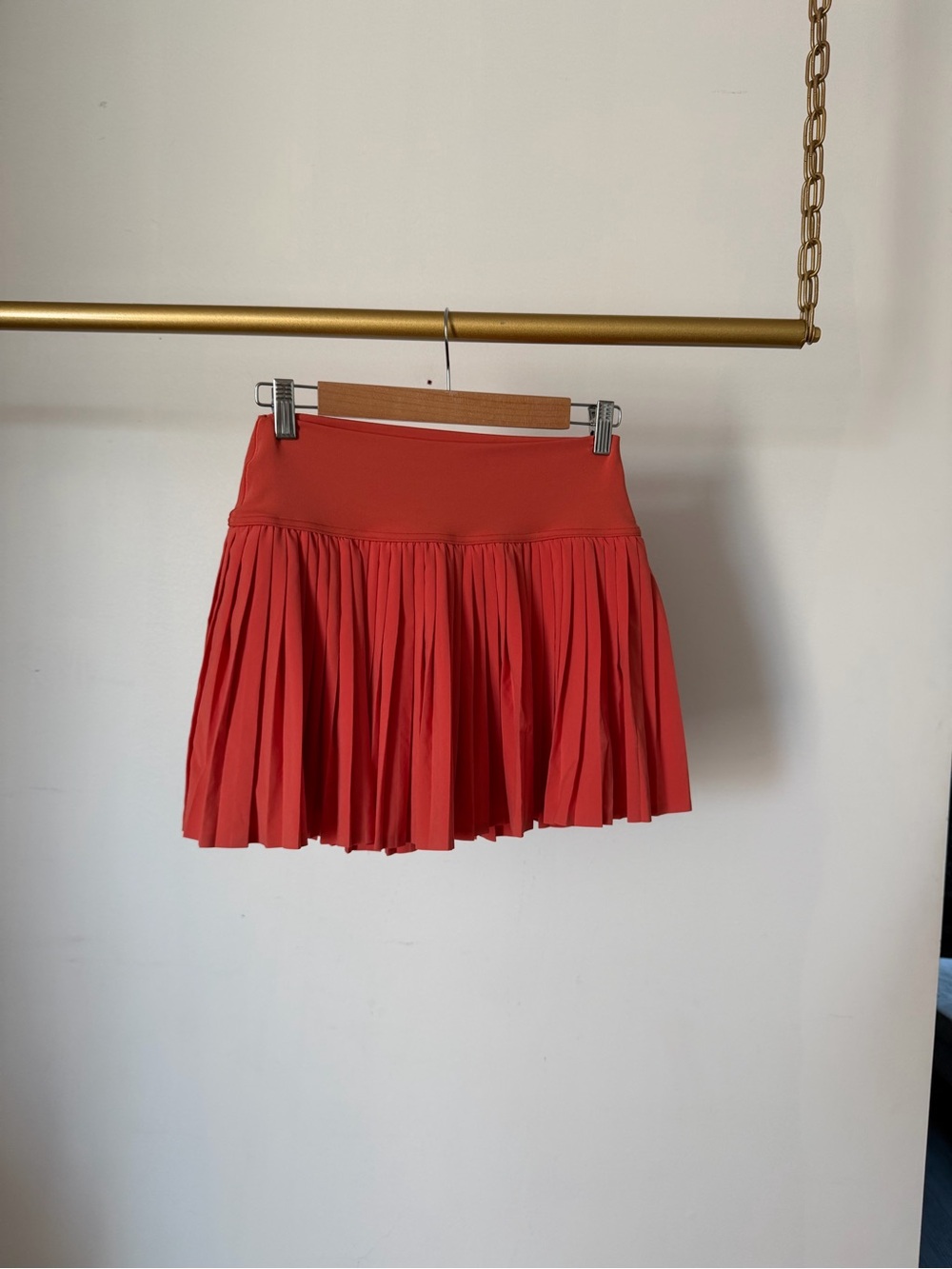 Aerie Pleated Active Skirt in Coral